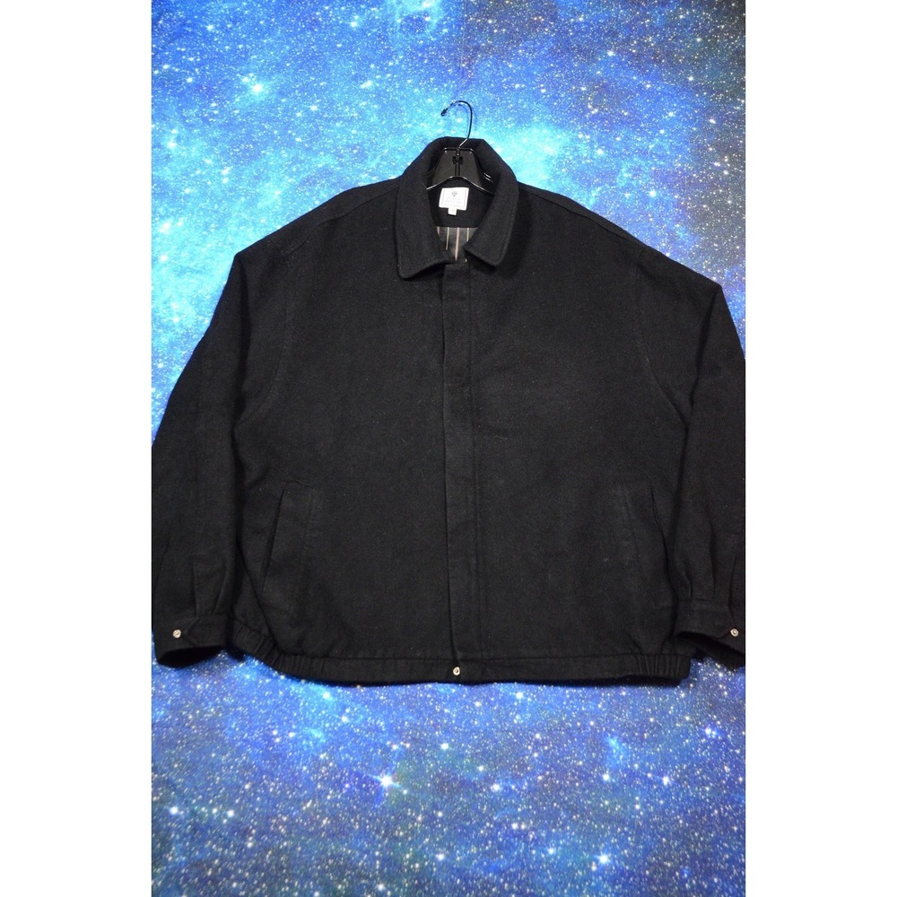 Peter Millar Jacket Mens Big 2X‎ Black Cashmere Bomber Zip Pockets Lined Winter